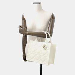 مملوكة مسبقًا Christian Dior Macrocannage Book Tote Small Handbag White