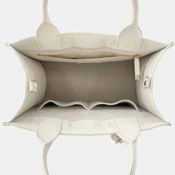 مملوكة مسبقًا Christian Dior Macrocannage Book Tote Small Handbag White