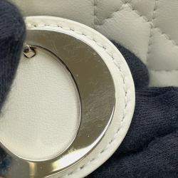 مملوكة مسبقًا Christian Dior Macrocannage Book Tote Small Handbag White