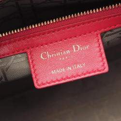 مملوكة مسبقًا Christian Dior Dior Lady Large Handbag In Lambskin Leather Pink