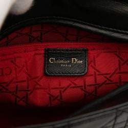 Pre Owned حقيبة كتف كاناج جلد حمل أسود ديور