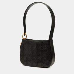 Pre Owned حقيبة كتف كاناج جلد حمل أسود ديور