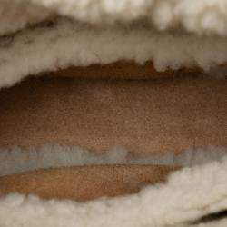 مملوكة مسبقًا Dior Brown Mini Suede Cannage with Shearling Trim Lady Dior