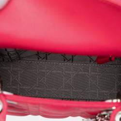 Pre Owned حقيبة ديور ليدي ديور كاناج جلد خروف صغيرة وردية