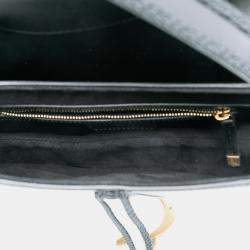 مملوكة مسبقًا Dior Black Calfskin Pom Pom Saddle Bag