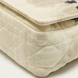 Pre Owned حقيبة كتف ديور كارو جلد كاناج لايم أصفر صغيرة