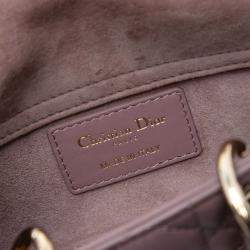 مملوكة مسبقًا Dior Purple Micro Lambskin Cannage Lady D Joy