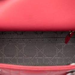 مملوكة مسبقًا Dior Pink Mini Lambskin Cannage Lady Dior