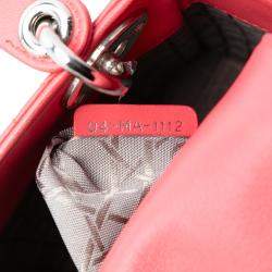 مملوكة مسبقًا Dior Pink Mini Lambskin Cannage Lady Dior