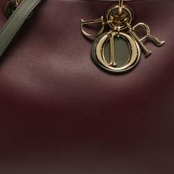 Pre Owned Dior Diorissimo Large Tricolor Leather Tote