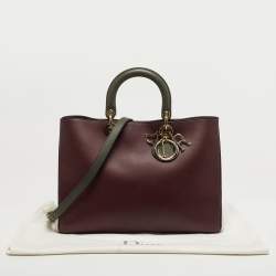 Pre Owned Dior Diorissimo Large Tricolor Leather Tote