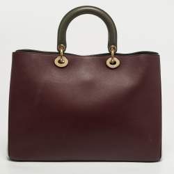 Pre Owned Dior Diorissimo Large Tricolor Leather Tote