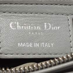 مملوكة مسبقًا Dior Lady Dior Large Grey Cannage Leather Tote