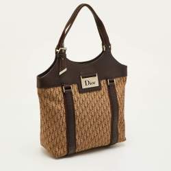 مملوكة مسبقًا Dior Street Chic Beige/Brown Oblique Canvas and Leather Trotter Tote