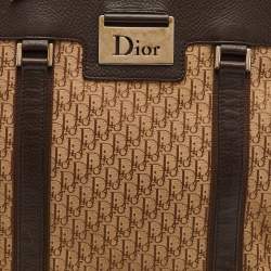 مملوكة مسبقًا Dior Street Chic Beige/Brown Oblique Canvas and Leather Trotter Tote