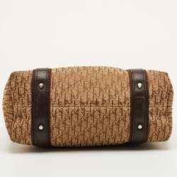 مملوكة مسبقًا Dior Street Chic Beige/Brown Oblique Canvas and Leather Trotter Tote