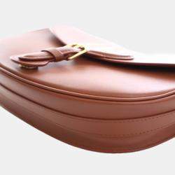 مملوكة مسبقًا حقيبة ديور بوبي متوسطة جلدية بنية للكتف