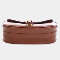 مملوكة مسبقًا حقيبة ديور بوبي متوسطة جلدية بنية للكتف