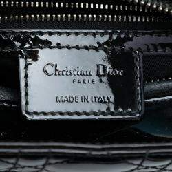 مملوكة مسبقًا حقيبة ديور ليدي ديور كاناج براءة سوداء متوسطة