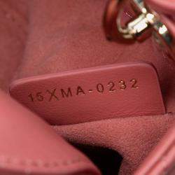 مملوكة مسبقًا حقيبة ديور ليدي ديور كاناج جلد خرافي زهري صغير