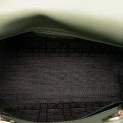 Pre Owned Dior Green Small Lambskin Cannage Lady Dior