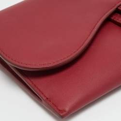 مملوكة مسبقًا Dior Saddle Burgundy Leather Continental Wallet