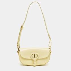 Pre Owned Dior Bobby East West Light Yellow Leather Shoulder Bag