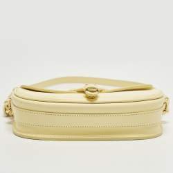 مملوكة مسبقًا Dior Bobby East West Light Yellow Leather Shoulder Bag