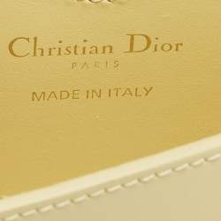 مملوكة مسبقًا Dior Bobby East West Light Yellow Leather Shoulder Bag