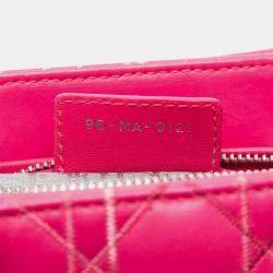 مملوكة مسبقًا Dior Pink Medium Lambskin Cannage Lady Dior