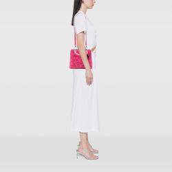 مملوكة مسبقًا Dior Pink Medium Lambskin Cannage Lady Dior