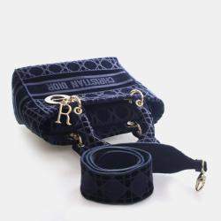 Pre Owned حقيبة كريستيان ديور ميديوم فيلفت ليدي دي-لايت