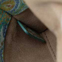 Pre Owned حقيبة ليدي ديور ديور جلد عجل صغير أخضر في لايتس