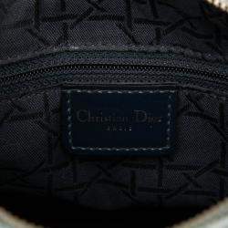 مملوكة مسبقًا حقيبة ليدي ديور ديور كاناج دينيم أزرق متوسط بمقابض أكريليك