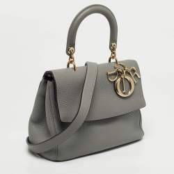 مملوكة مسبقًا Dior Small Be Dior Light Grey Leather Top Handle Bag