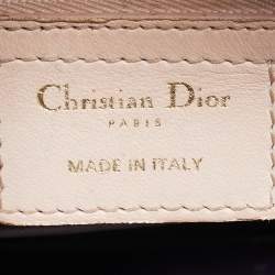 Pre Owned Dior Lady Dior Medium Purple/Pink Cannage Leather Tote