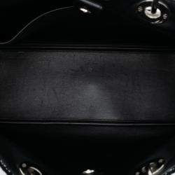 مملوكة مسبقًا Dior Black White Medium Patent and Tweed Diorissimo Satchel