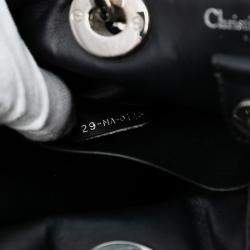 مملوكة مسبقًا Dior Black White Medium Patent and Tweed Diorissimo Satchel