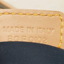 Pre Owned Dior Saddle Blue/Tan Denim and Leather Bag