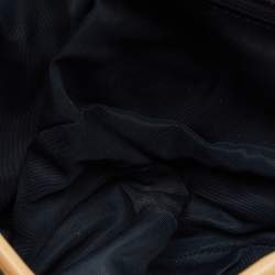 Pre Owned Dior Saddle Blue/Tan Denim and Leather Bag