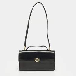Pre Owned Dior Black Leather Vintage Top Handle Bag