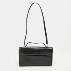 Pre Owned Dior Black Leather Vintage Top Handle Bag