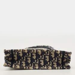 مملوكة مسبقًا Dior Book Mini Navy Blue Oblique Canvas Tote