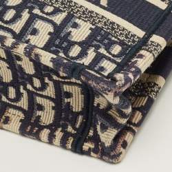مملوكة مسبقًا Dior Book Mini Navy Blue Oblique Canvas Tote