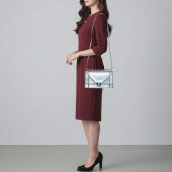 Pre Owned حقيبة كتف ديور ديوراما جلد ميكروكاناج ذهبي اومبري متوسطة