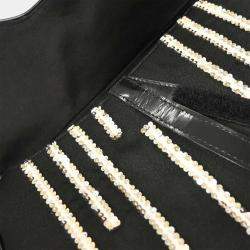 Pre Owned Christian Dior White Black Sequins Saddle Handbag