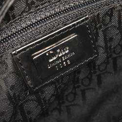 Pre Owned Christian Dior White Black Sequins Saddle Handbag