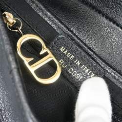 مملوكة مسبقًا Christian Dior Black Leather Saddle Handbag