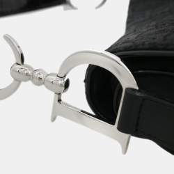 Pre Owned حقيبة يد ديور تراوتر كانفاس سوداء