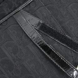 Pre Owned حقيبة يد ديور تراوتر كانفاس سوداء